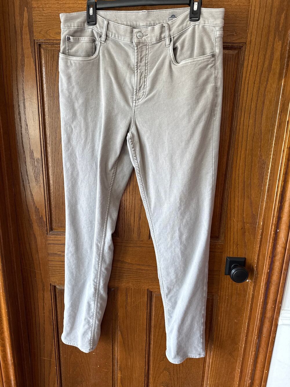 Faherty Stretch Terry 5-Pocket Pant - Iron